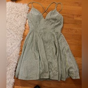 Rashida Lattice Glitter Dress